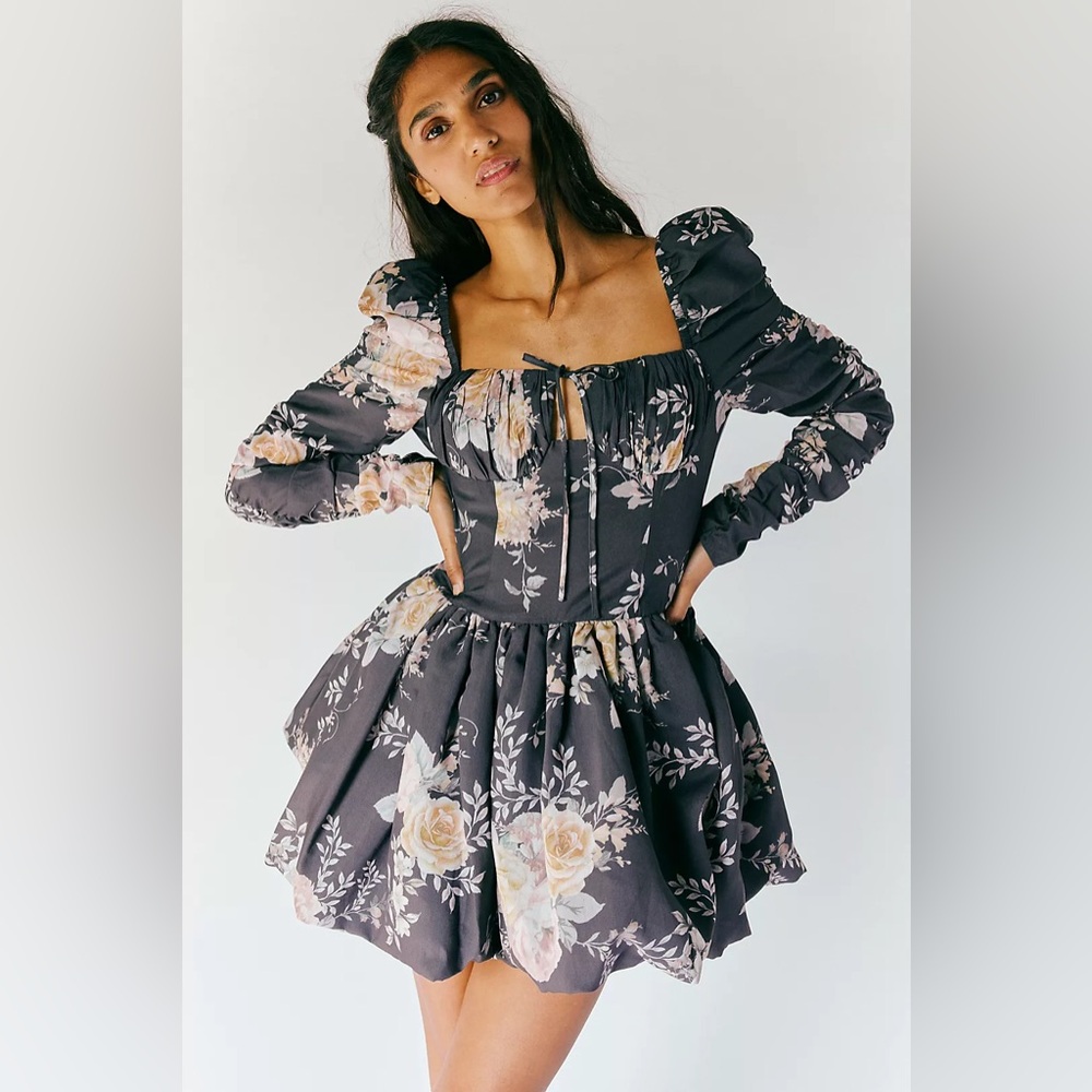 Free People Maison Amory The Giselle Long-Sleeve Mini Dress